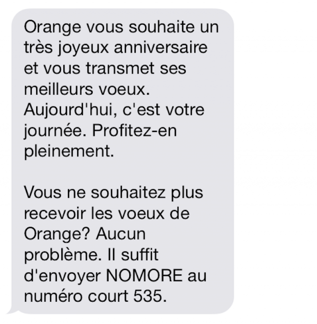SMS-anniversaire